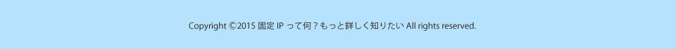 「固定IPって何？もっと詳しく知りたい」のフッターの画像